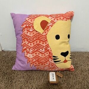 Amani Lion Face Pillow Kids Room Decor Animal Kingdom‎ Africa Safari Wildlife